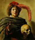 Frans Halsxxyoung Man Holding A Skull (Vanitas) 1626-1628