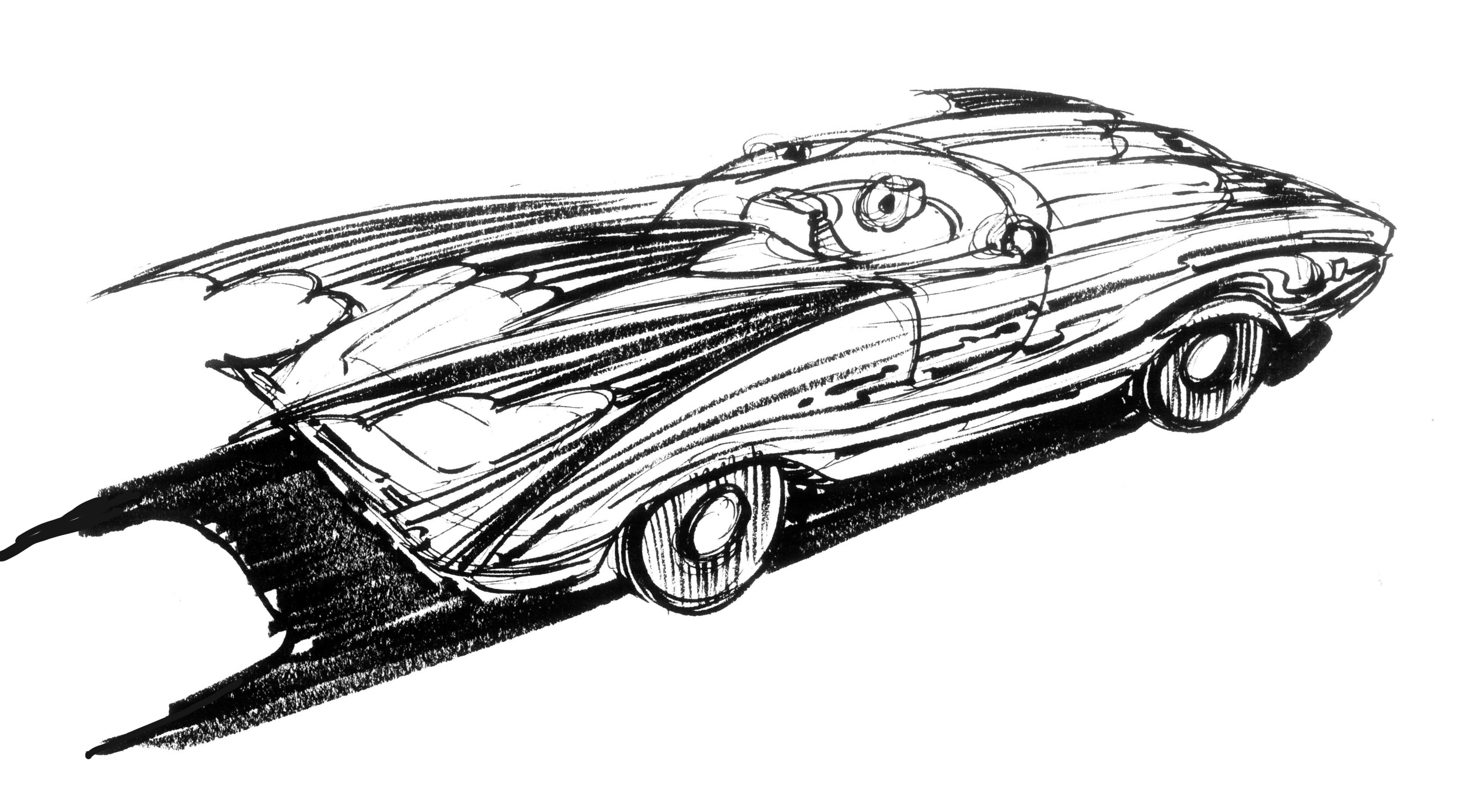 Batman 1989 Batmobile concept sketch 3 | The Movie Blog