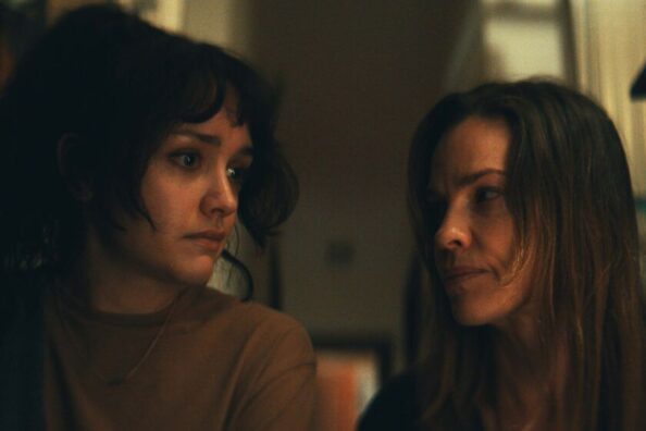 Olivia Cooke and Hilary Swank in The Good Mother (2023).
