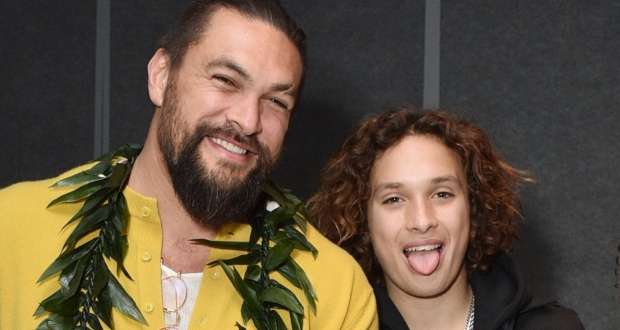 Jason Mamoa and son