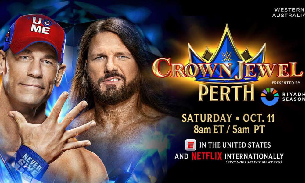 John Cena and AJ Styles WWE Crown Jewel