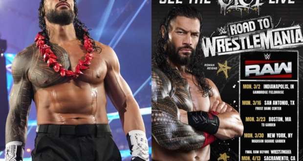 Roman Reigns WWE Schedule