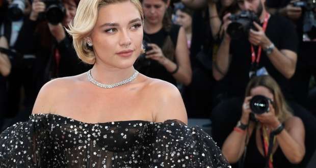 Florence Pugh attending the premiere of 'Don't Worry Darling' at the Venice International Film Festival. Credit: Getty Images